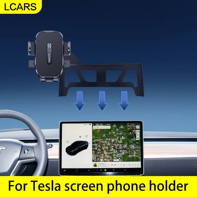 Supporto per telefono per cruscotto interno auto per Tesla Model 3/Y/X/S Highland Juniper Display per schermo Base fissa Accessori per auto