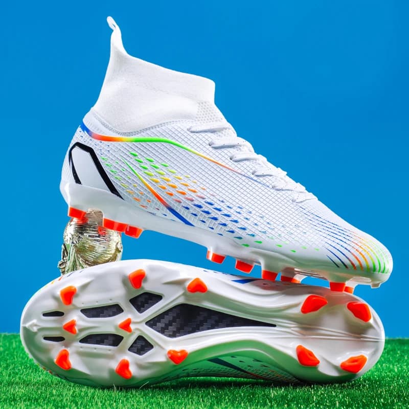 MenOutdoor scarpe da calcio allenamento professionale scarpe da calcio tacchetti da calcio tappeto erboso Futsal Match erba Unisex antiscivolo traspirante
