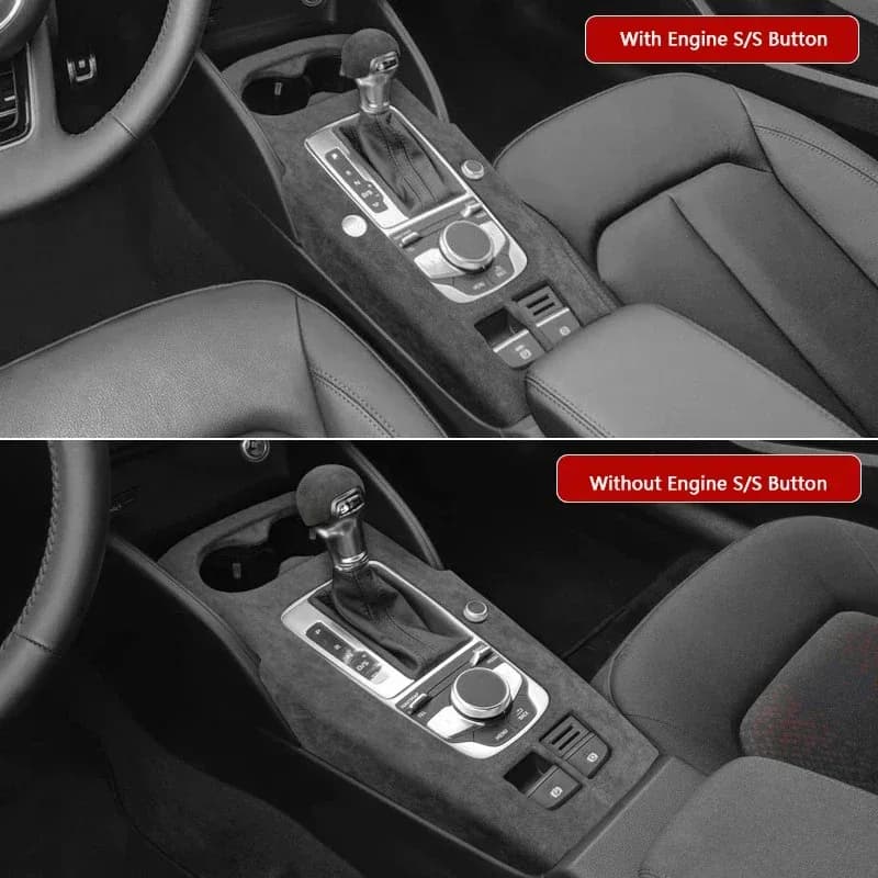 For Audi A3 A3L S3 2014 2015 2016 2017 2018 2019 2020 Alcantara Overlay Cover Auto Gearbox Frame Borsette
