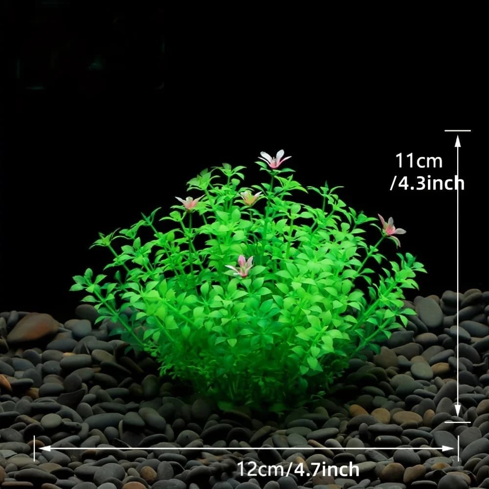 Decorazioni per Acquario, Piante Artificiali in Plastica, Ornamenti, Erba Finta, Decorazioni Verdi Simulate