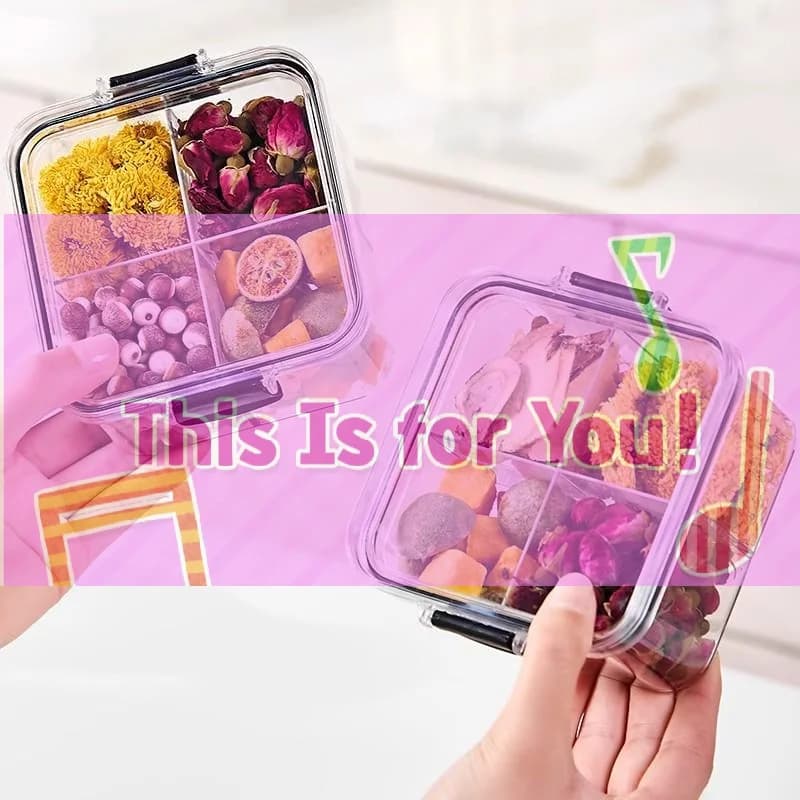 【HMA】460ml Sets Stackable Kitchen Sealed Jar Plastic Food Storage Box Multigrain Tank Bottle Dried Fruit Tea Storage Containers