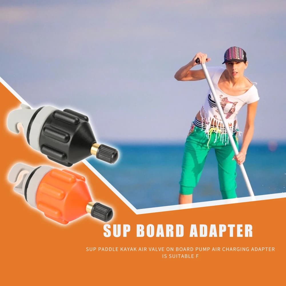2x Valvola ad aria per barca a remi, adattatore per pompa gonfiabile per kayak, per tavola da surf e paddleboard