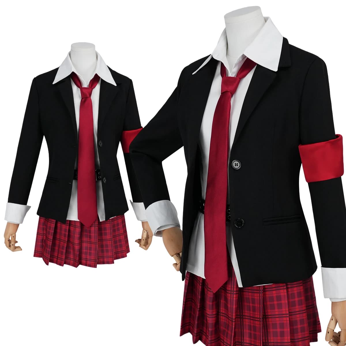 HOLOUN Hinamori Amu Cosplay Costume Shugo Chara Anime Suit Skirt Shirt Tie Belt Daily Wear Convention Halloween Christmas