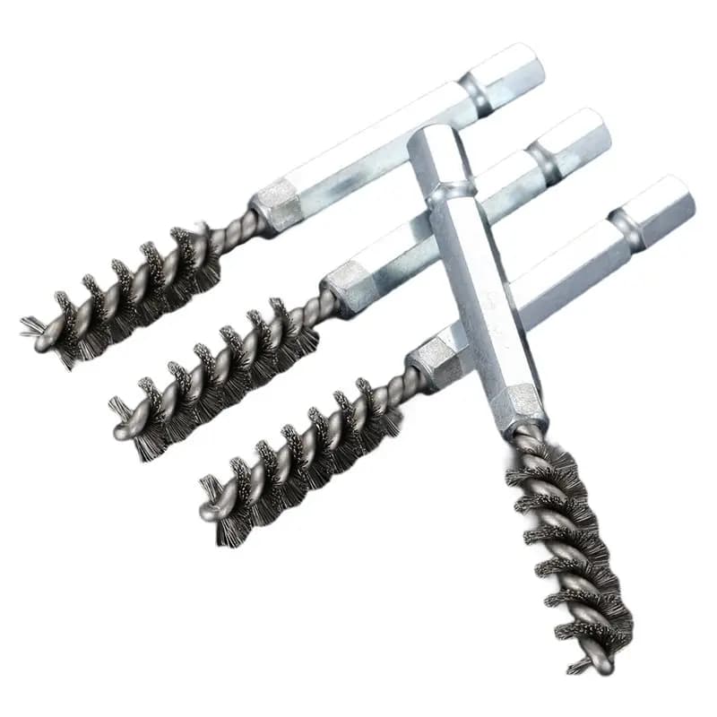 Set di Spazzole Metalliche HOTB72A - 9mm in Acciaio Inox per Pulizia Teste Mazze da Golf, Accessori per Trapano Elettrico, 4 Pezzi