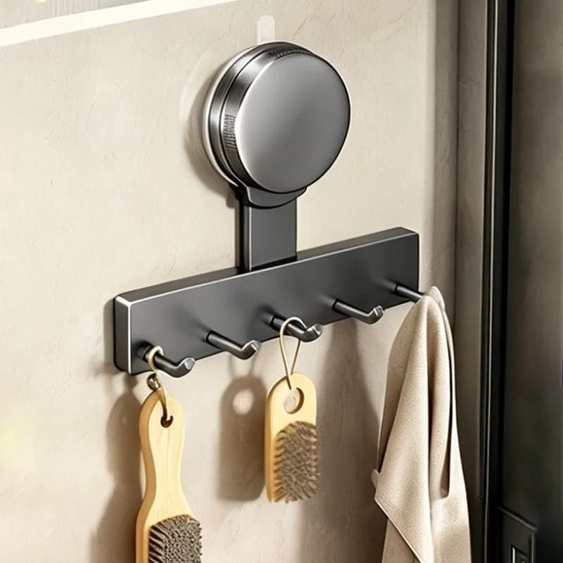 Ganci a ventosa senza foratura, multiuso per cucina, porta, armadio, guardaroba e dormitorio come appendiabiti e scaffali portaoggetti