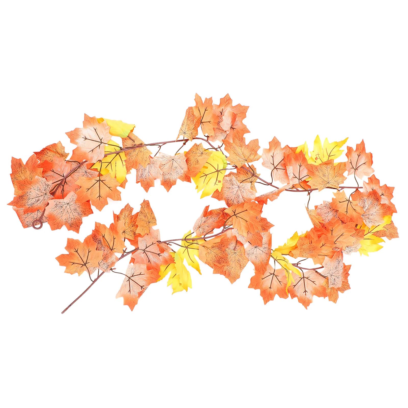 Ghirlanda Artificiale di Foglie d'Acero, Decorazione Autunnale da Appendere per Porte, Pareti, Caminetti, Interni ed Esterni, Decorazioni per il Ringraziamento