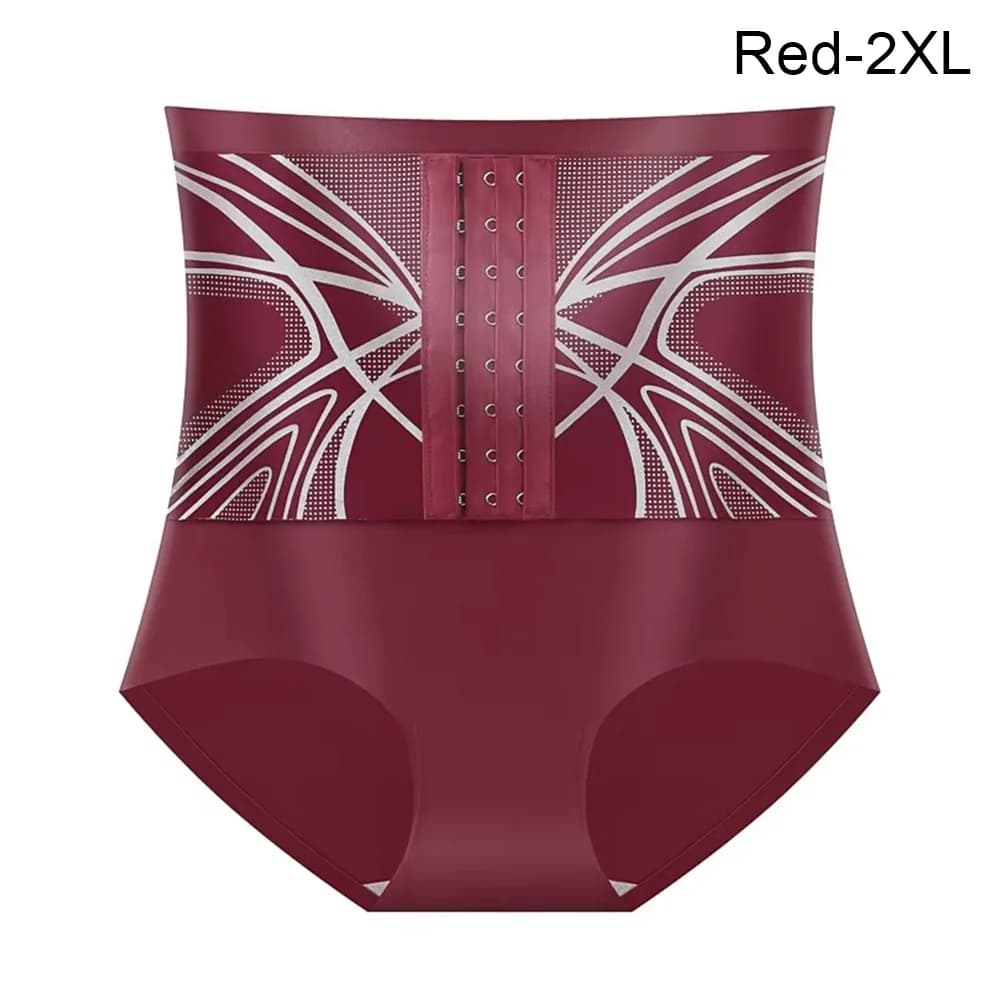 1Pcs Double-Layer Compression Seamless Shapewear Pants Abdomen Slimming Slimming Butt-Lifting Underwear Briefs Buckle Triangle
