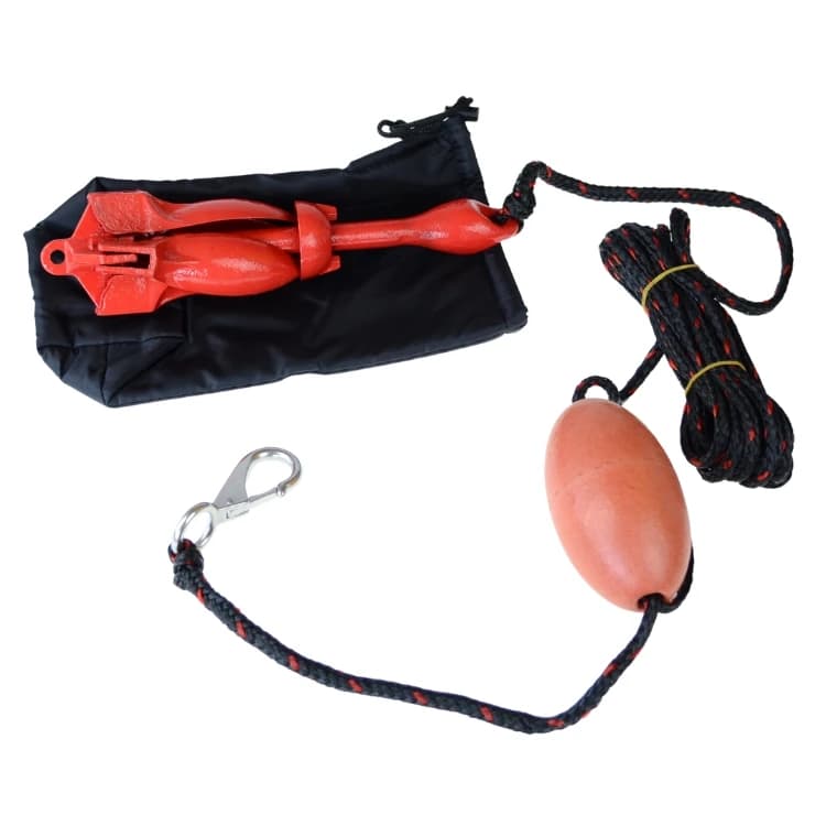 China Factory Folding Red Anchor Set With Rope for Fishing Kayak, Canoes, Jet Skis, Paddle Boards and Boats