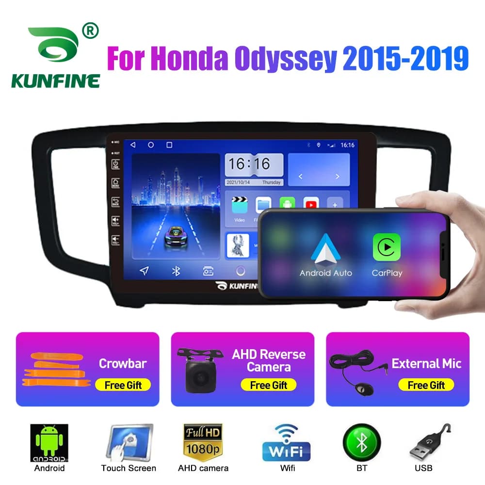 10.33 '' Autoradio Per Honda Odyssey 2015-2019 Android Auto Stereo DVD Lettore di Navigazione GPS Touch Screen Carplay Android Auto