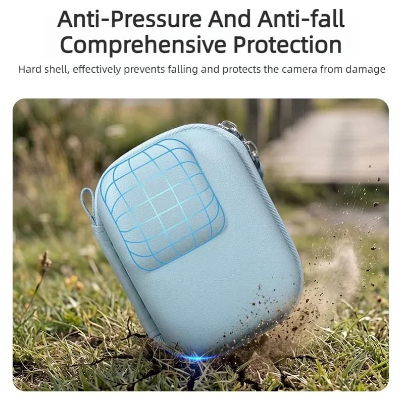 For DJI Action 6 Body Bag PU Velvet Thumb Camera Portable Bag Travel Carrying Box For DJI Action 5Pro 4 3 Mini Storage Bag