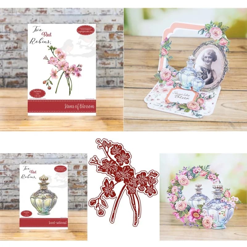 Florist Fresh Gathering Die Set Metal Cutting Dies Slimline Essentials Scrap Booking Card Stencil Cut Die for DIY Handmade Card