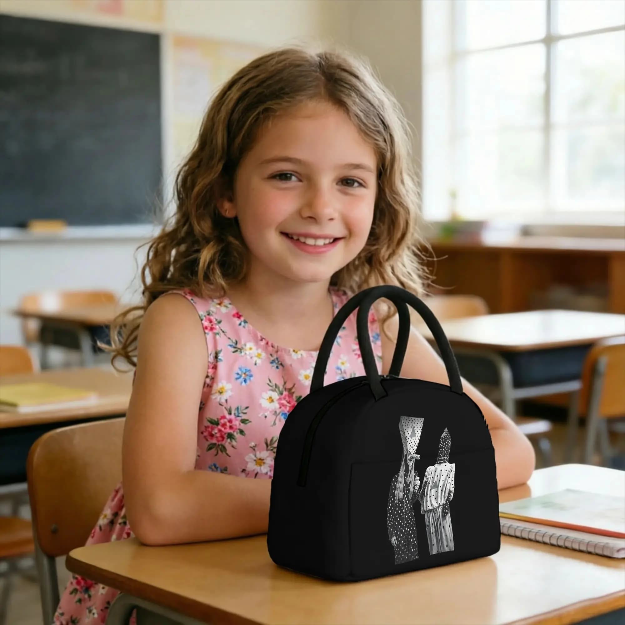 Angine de Poitrine Band Borsa Termica per il Pranzo, Contenitore per Alimenti Riutilizzabile, Borsa Frigo Impermeabile, Borsa Porta Pranzo, Sacchetti per Conservazione Alimenti