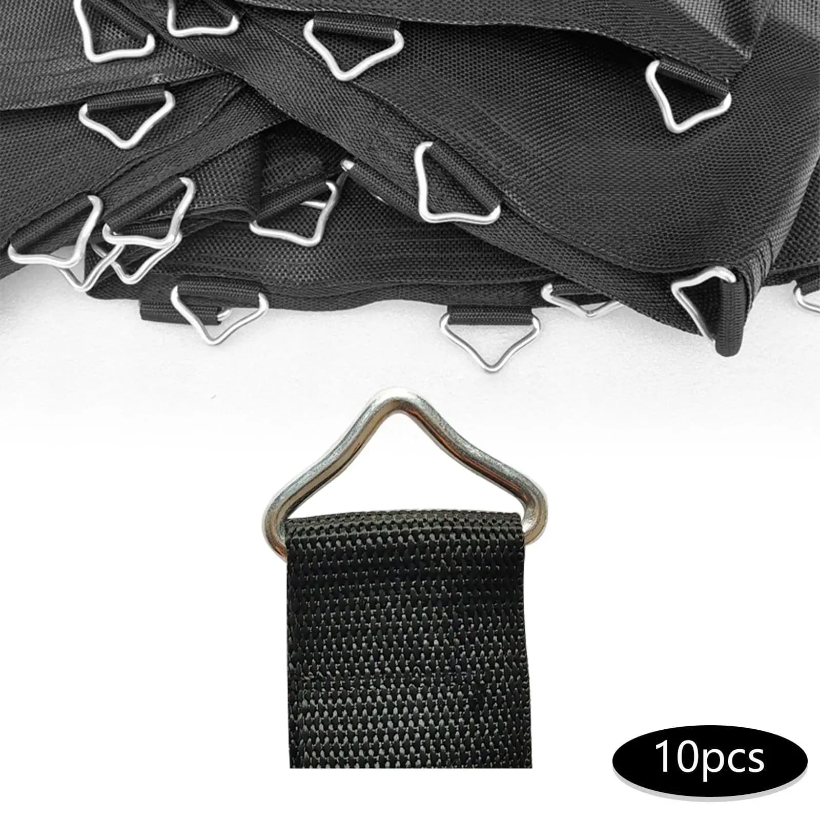 Confezione da 10 fibbie triangolari con fibbia SpBuckles Accessori Connettori a forma di V Triangolo in acciaio per borse da trampolino per bambini