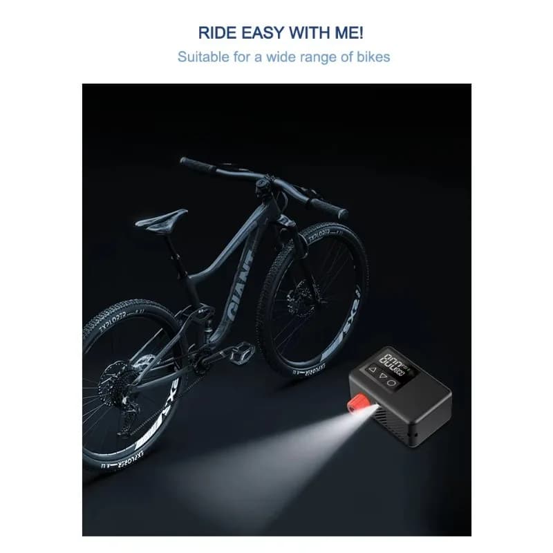 Motore brushless personalizzabile portatile elettrico 2 ruote pompa per pneumatici digitale intelligente bicicletta automatica wireless Max120psi
