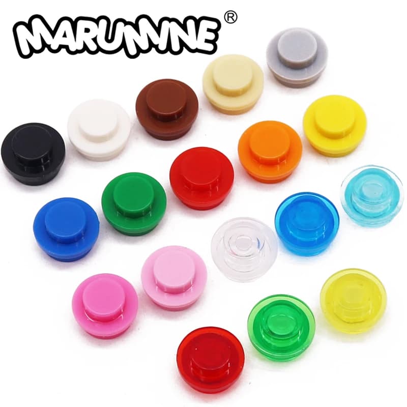 MARUMINE 1x1 mattoni a piastra tonda 1000 pezzi blocchi di costruzione a bordo dritto compatibili con 4073 6141 30057 assemblare particelle di mattoni