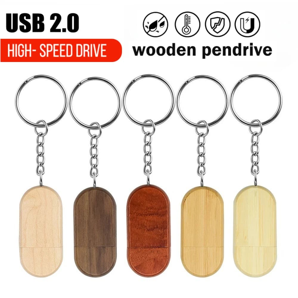 LOGO gratuito Chiavetta USB in legno/bambù 2.0 Pendrive 4 GB 8 GB Pen drive 16 GB 32 GB 64 GB 128 GB Memory Stick Fotografia Regalo