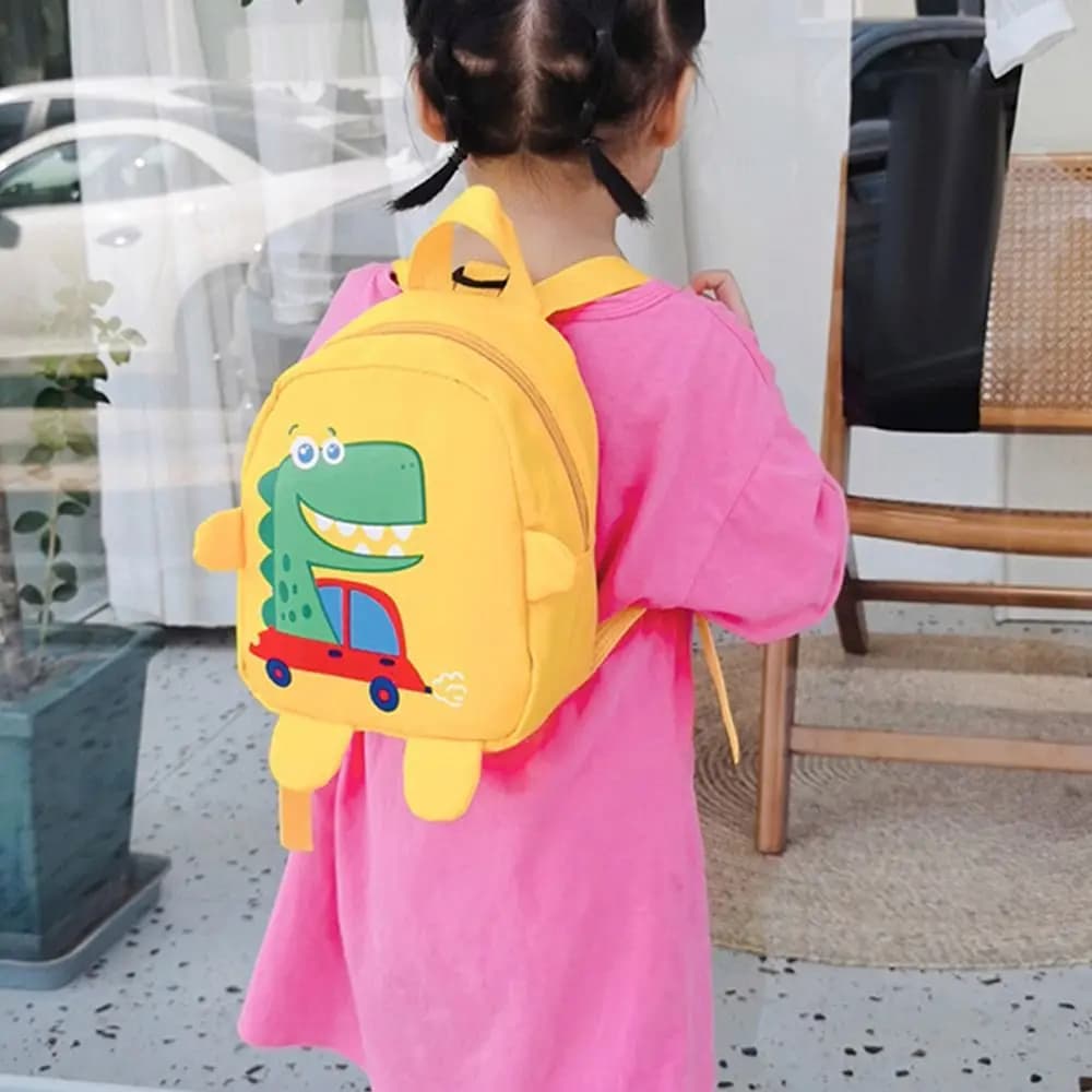 Zaino Antifurto per Bambini con Imbracatura di Sicurezza, Design Dinosauro Cartone Animato, per Asilo e Scuola