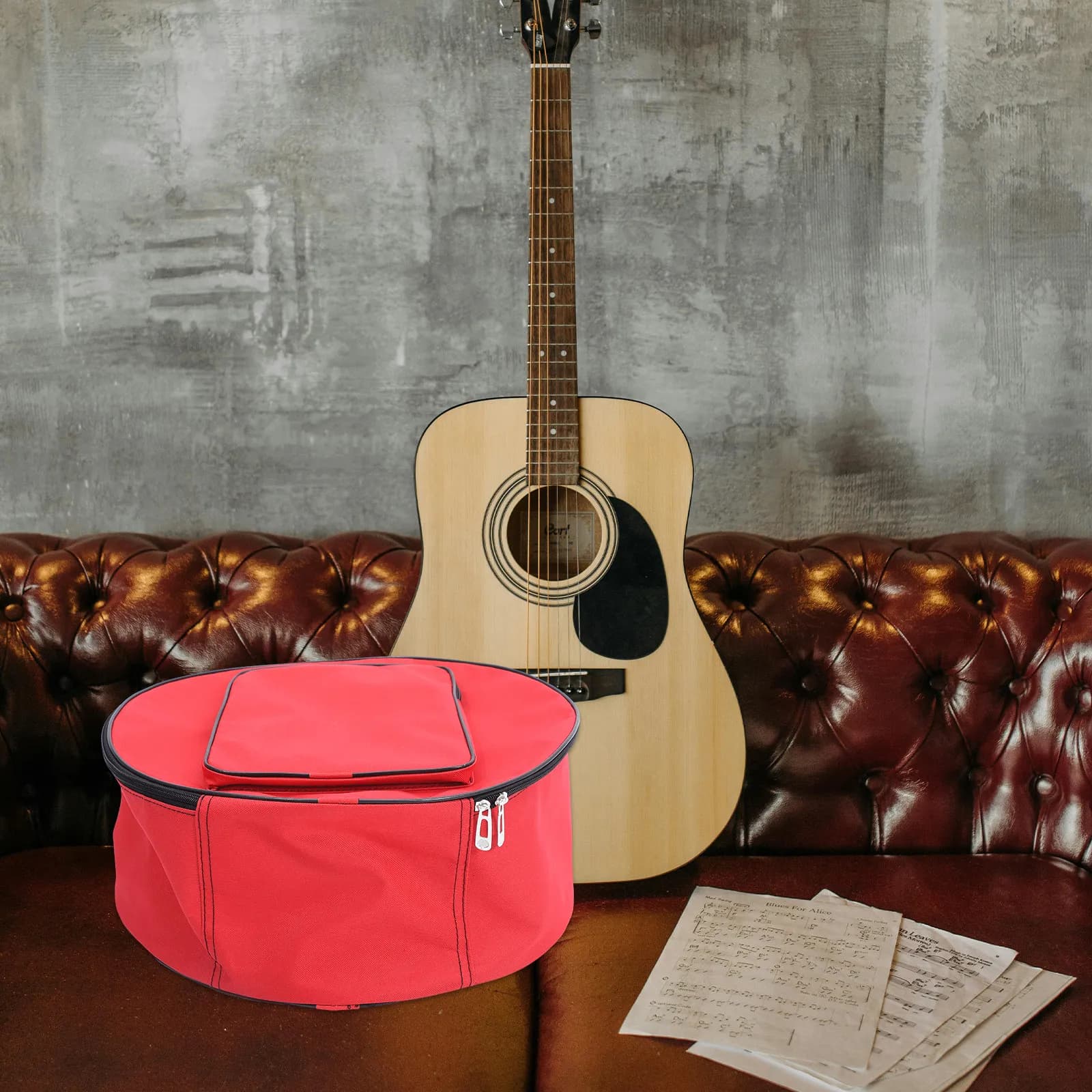Borsa per il trasporto del rullante in tessuto Oxford spesso, portatile, con imbottitura interna e tasche per bacchette