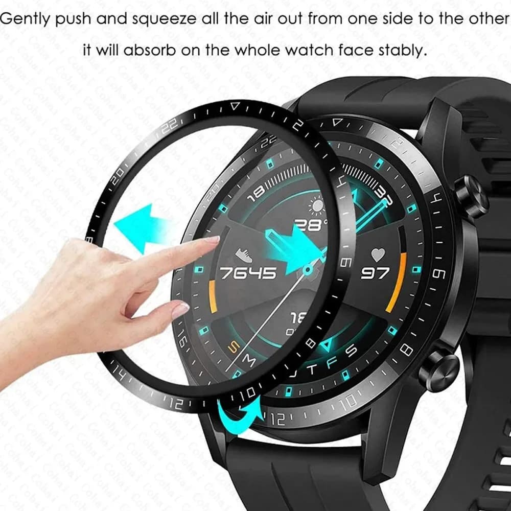 20D Tempered Glass Protective Film With Curved Edge for Huawei Watch GT2 Pro GT3 GT 2 3 46MM, Smartwatch Accessories
