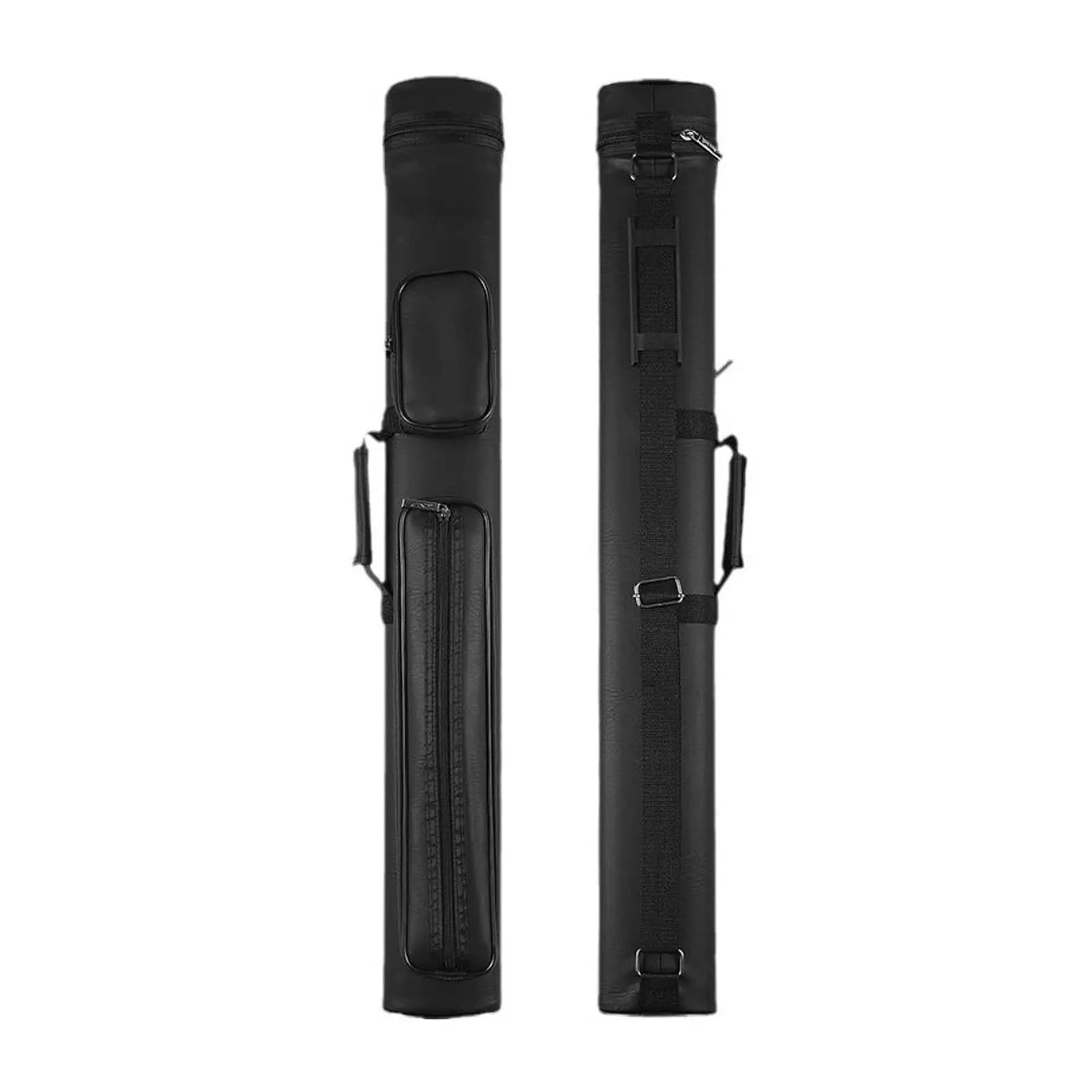 Borsa di Lusso per Stecche da Biliardo a 4 Scomparti in Pelle PU, Custodia Organizer con Tasca con Cerniera per Punte delle Stecche, Accessori per Biliardo