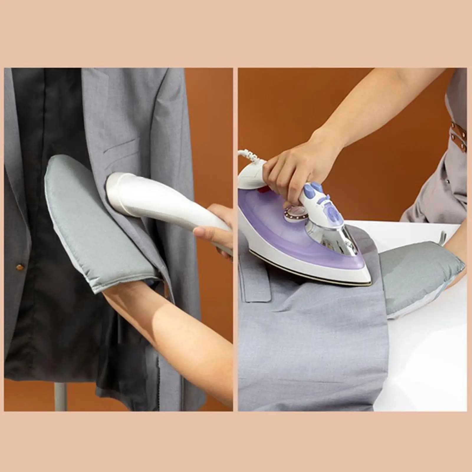 Guanto a vapore Piccolo asse da stiro portatile con linguetta per le dita Tavole pieghevoli per vestiti da lavanderia in tessuto Abiti Giacche da donna