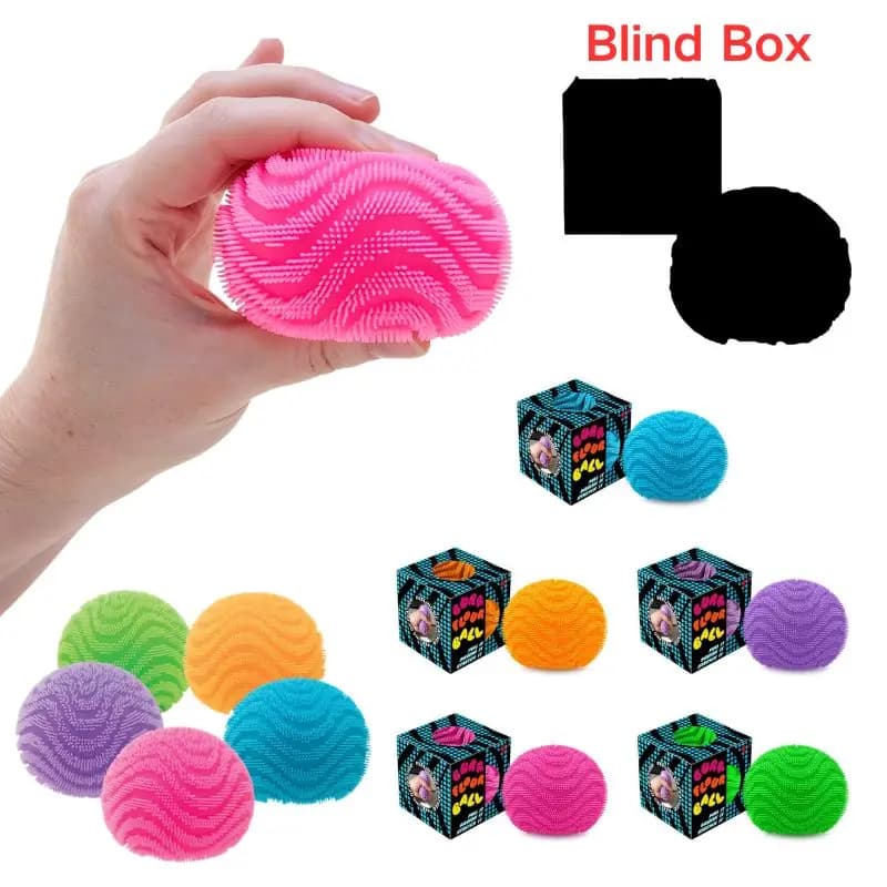 Schylling Nee Doh Fuzz Ball Wonder Waves - Palla Sensoriale Testurizzata Antistress, Giocattolo a Sorpresa per Adulti e Bambini