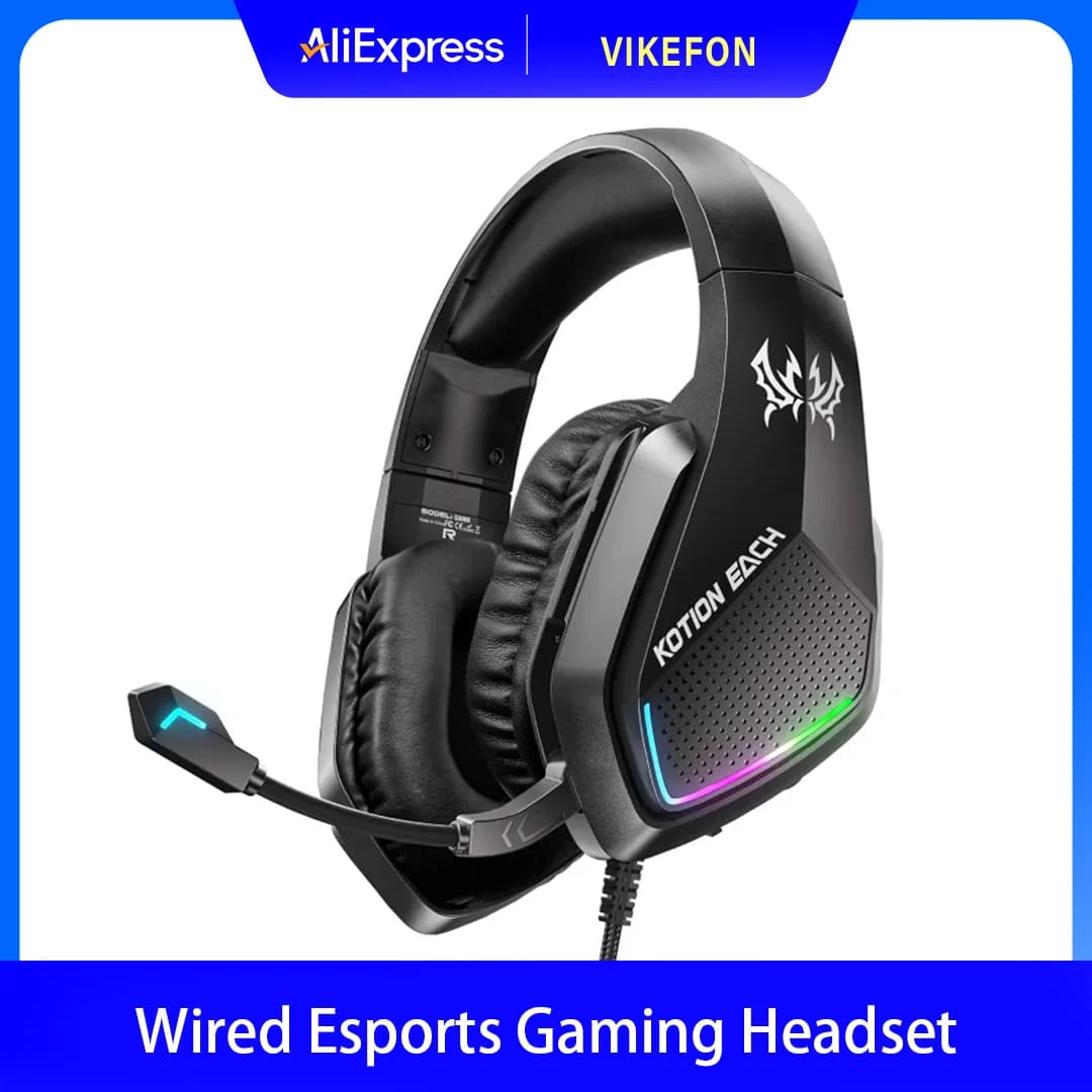 Over-Ear Wired Esports Gaming Headset With Microphone, Lightweight Design For Comfortable Wearing, Equipped With Powerful Driver