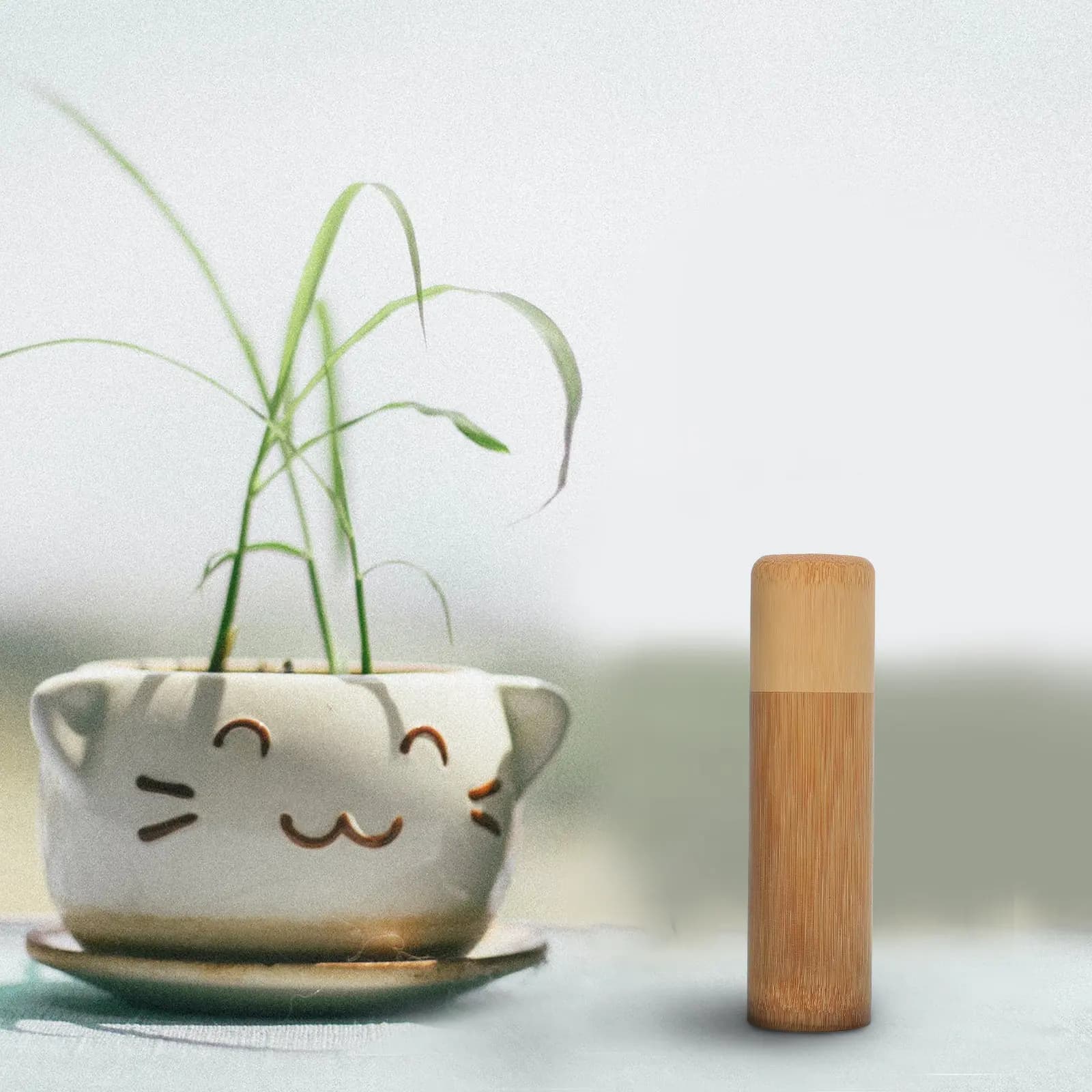 1Pcs Bamboo Incense Stick Tube Compact Sealed Lid Easy Carry Storage for Essential Oils Incense Tea Home Office Decor