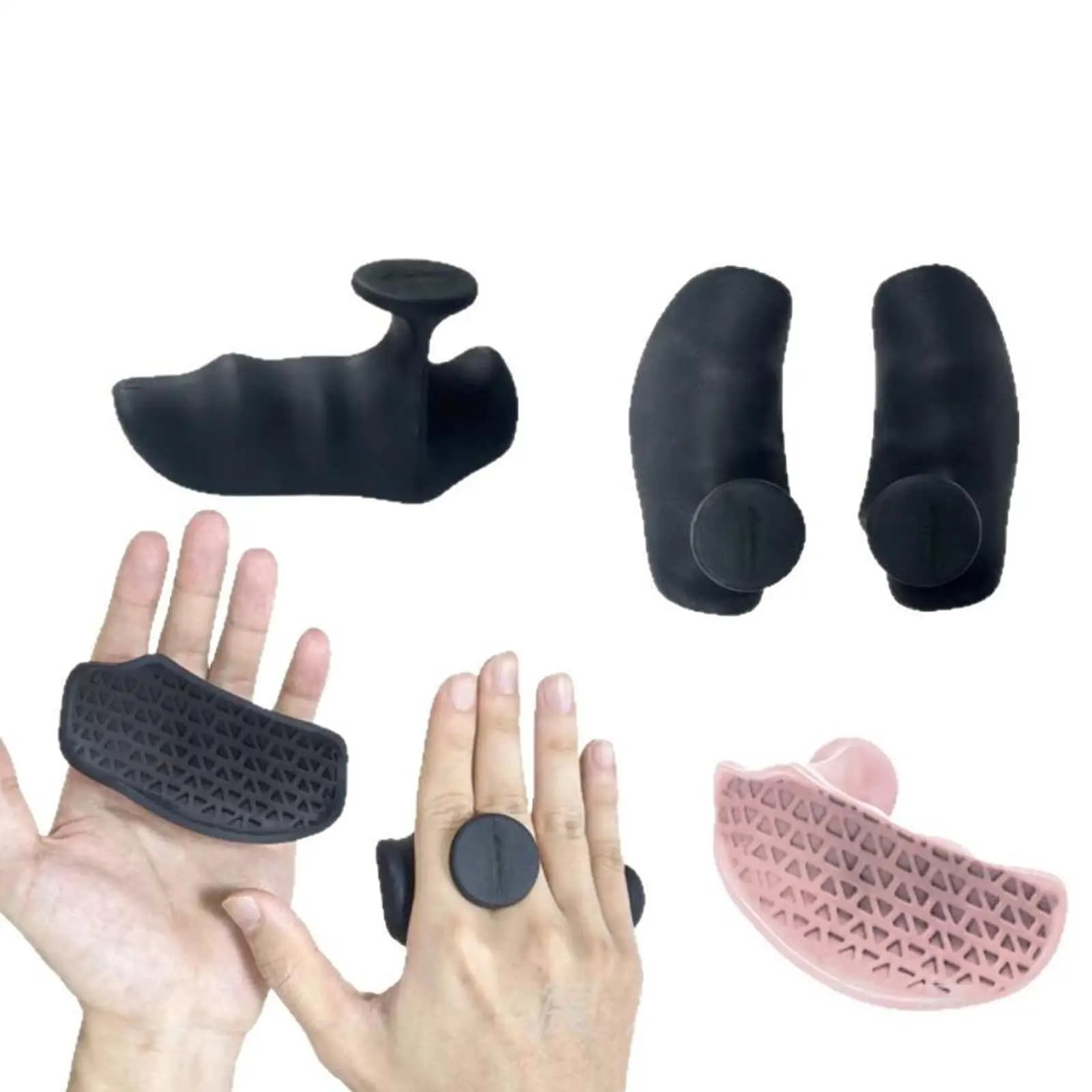 2 Pieces Manopoles for Lifting Weights from Gym Gloves Robusti in Silicone No fingers for Reinforcement Lifting Pesi Covers Gymnastic Stack
