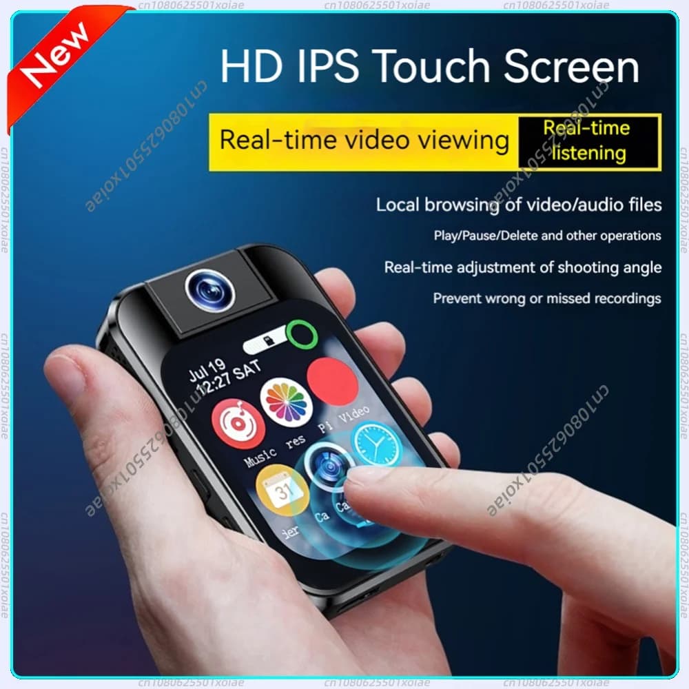 Pocket Action Camera Rotating Lens Back Clip Camera Touch Screen Vlog Action Camera for Photography Beginners