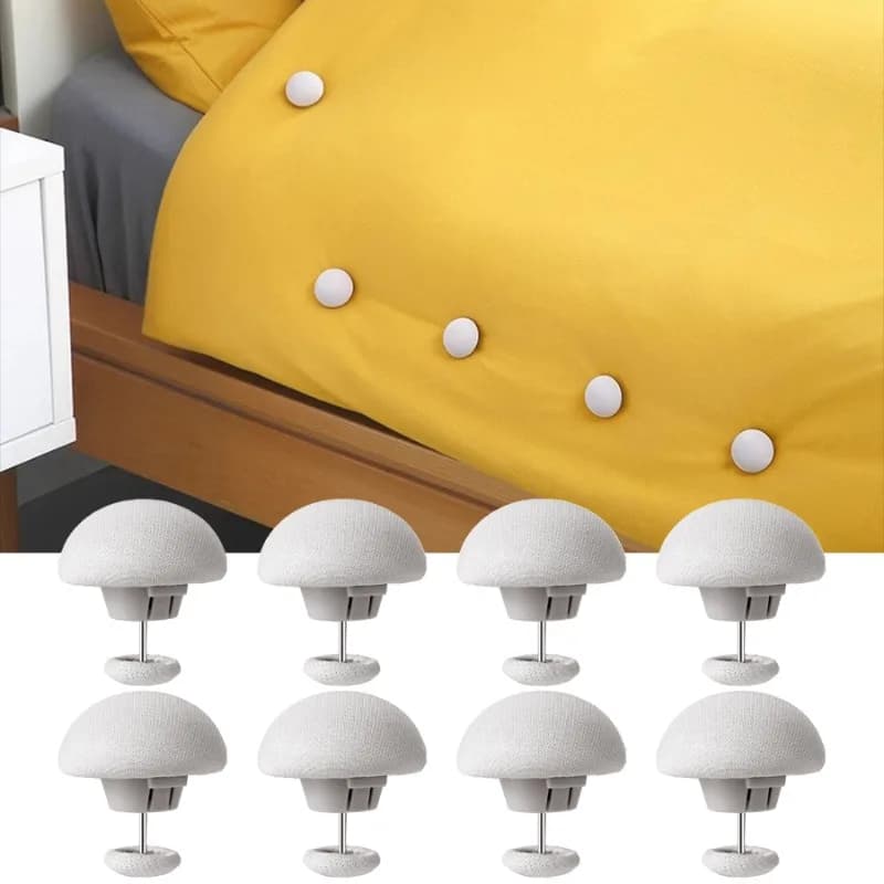 8PCS Lenzuolo Trapunta Clip Un Pulsante Sblocca Copripiumino Clip di Fissaggio Coperta Antiscivolo Fibbie Supporto Trapunta Fissatore Pinze