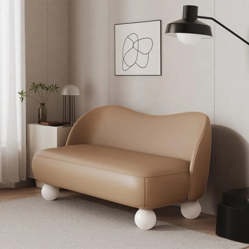 Divano da esterno per ufficio pigro Divano da esterno in pelle minimalista per bambini moderni nordici Rilassante letto per cani umani Mobili da salone