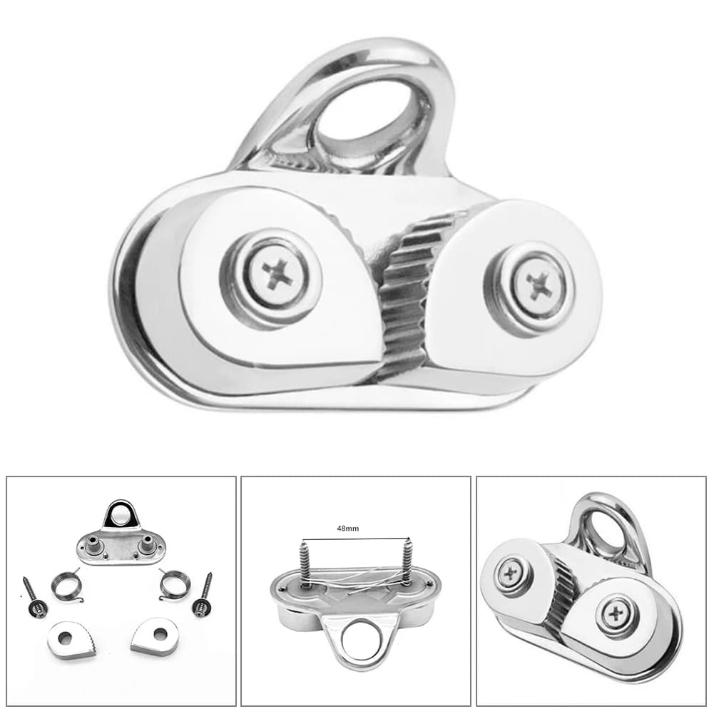 Vendita 85X38mm Barca Puleggia Corda Morsetto In Acciaio Inox Cam Tacchetto Passacavo Per La Vela Marina Barca A Vela Kayak Canoa