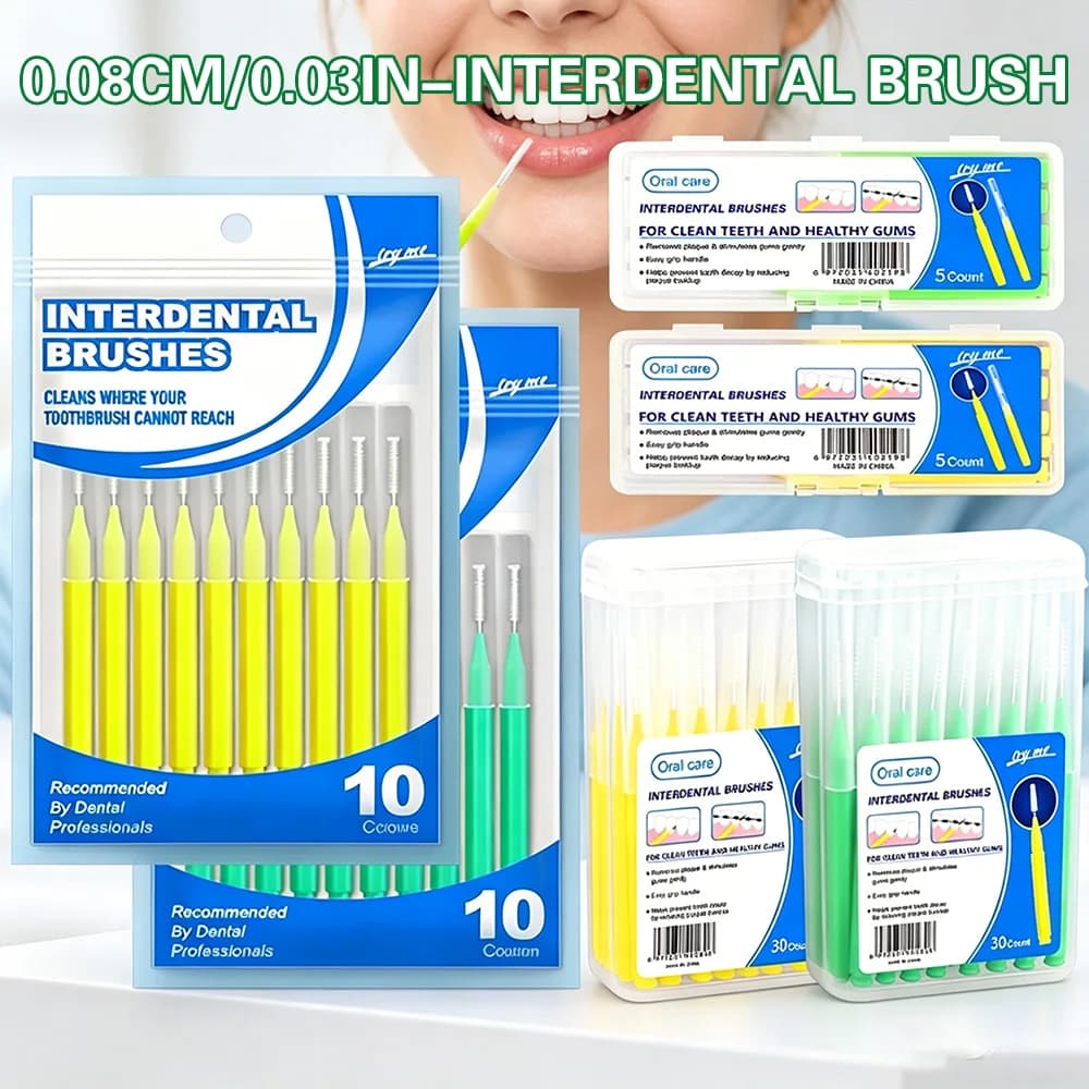 Non-Disposable Brushes 0.08cm 0.03 Powder, Disposable Brushes for Interdental Cleaning, Oral Care