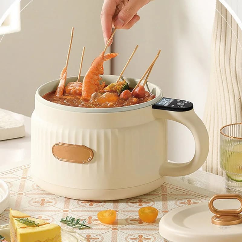 1.8L Multifunction Electric Pot, Hot Pot Ceramics, Cuociriso, Padella, Vaporiera with Full Function Autosorption and Automatic Heat Maintainment