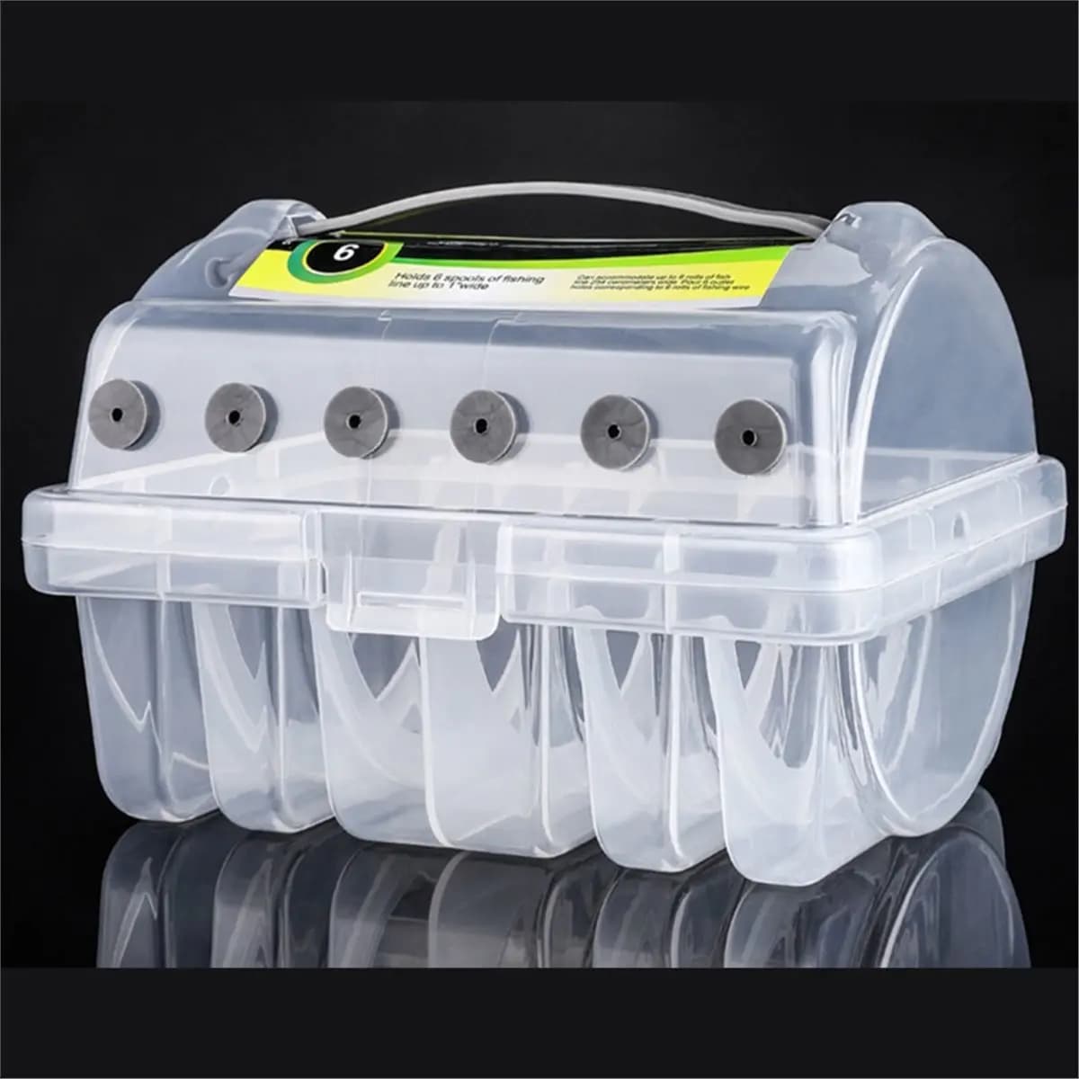 utile scatola porta lenze da pesca da 2 pezzi, contenitore trasparente multifunzionale per lenze da pesca, custodia portatile per attrezzatura da pesca