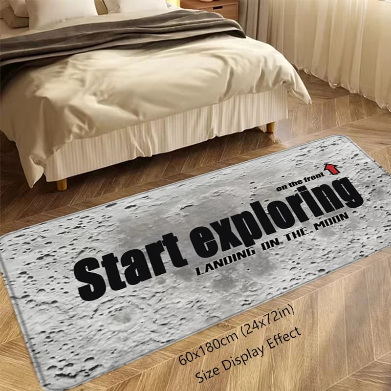 Interior Carpet Moon Exploration Zerbino Anti-slip carpet for entrance Kitchen Carpet Bedroom Bedding Mats House decor
