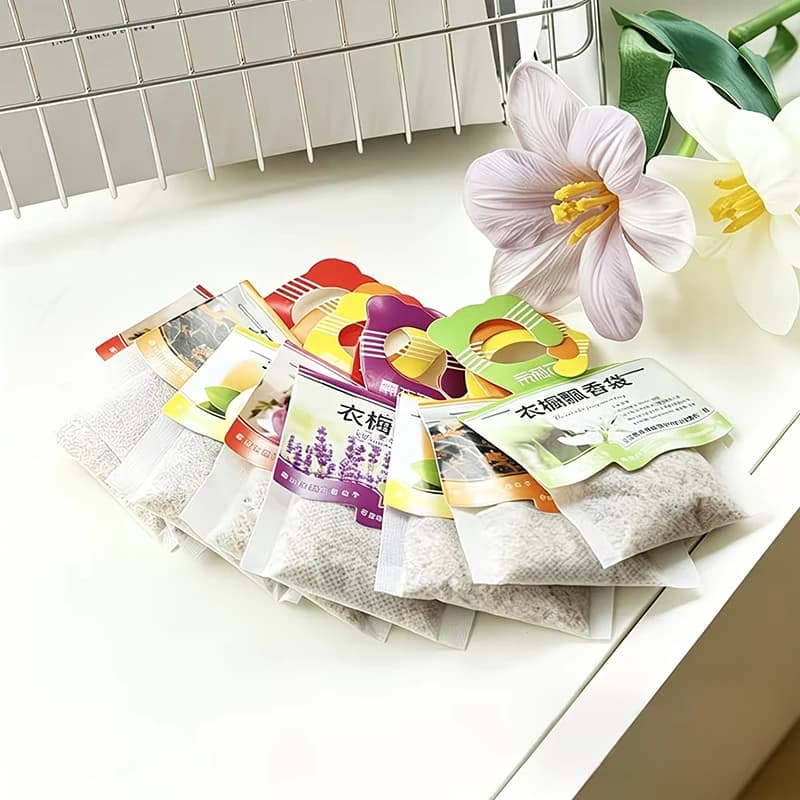 Sacchetti Deodoranti Profumati a Lunga Durata 5/10 Pezzi, Sacchetti Aromaterapici da Appendere per Armadietto Scarpe, Camera da Letto, Auto, Hotel, Casa