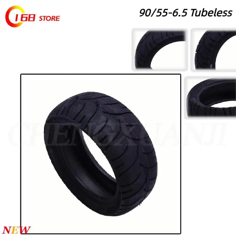 90/55-6.5 10inch Tubeless Tyre Off-road Widened Wear-resistant Tires For Electric scooter Vacuum Tyres Outdoor Cycling Part