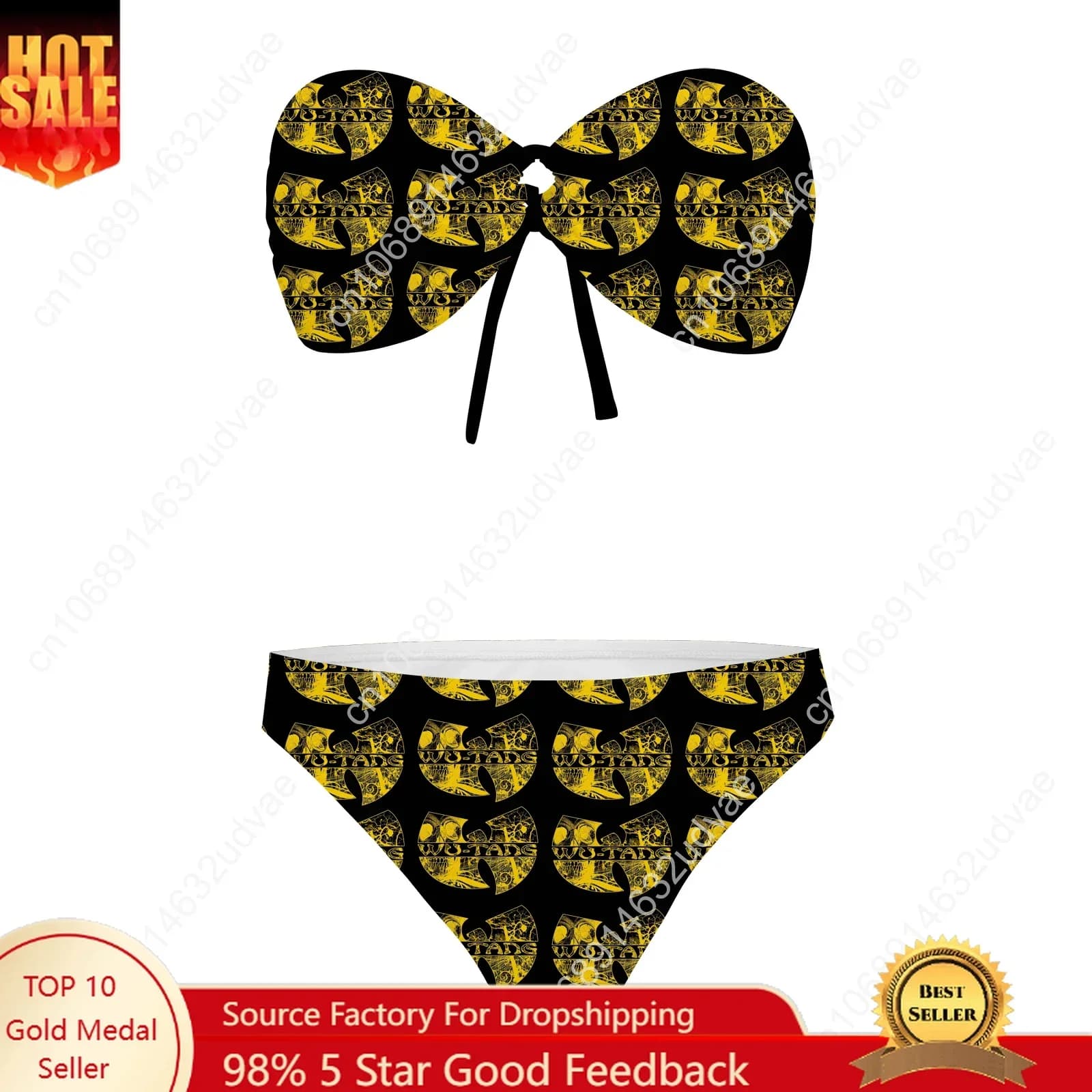 W-Wu Strapless Swimsuit T-Tang C-Clans Womens Bathing Suits Personalized Fashion Swimwear Pool Party Bikini Customize Beachwear