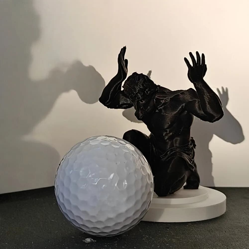 3D Printing Golf Ball Display Stand Funny Creative Golf Ball Storage Holder Unique Stable Single Ball Rack