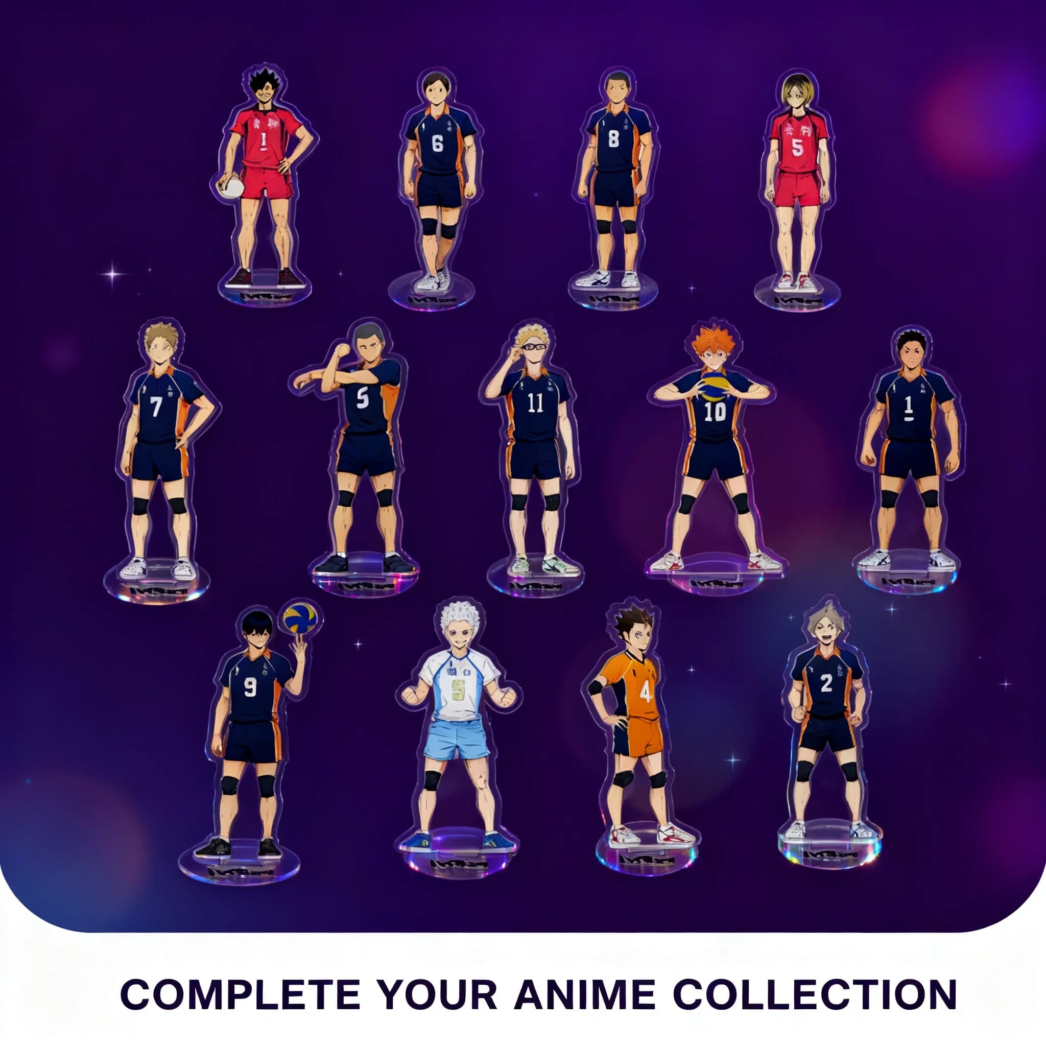 Anime Haikyuu!! Hinata Shoyo Kageyama Tobio Acrylic Stand Volleyball Mania Mini Figure Display
