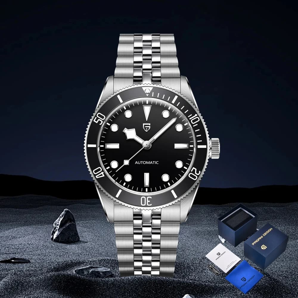 PAGANI DESIGN 2026 new sapphire men's watch mechanical retro luxury gift box men's watch waterproof stainless steel
