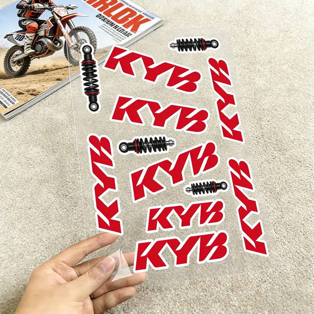 For KYB Reflective Motorcycle Stickers, 3M Safety Warning At Night In The Dark Scooter Helmets