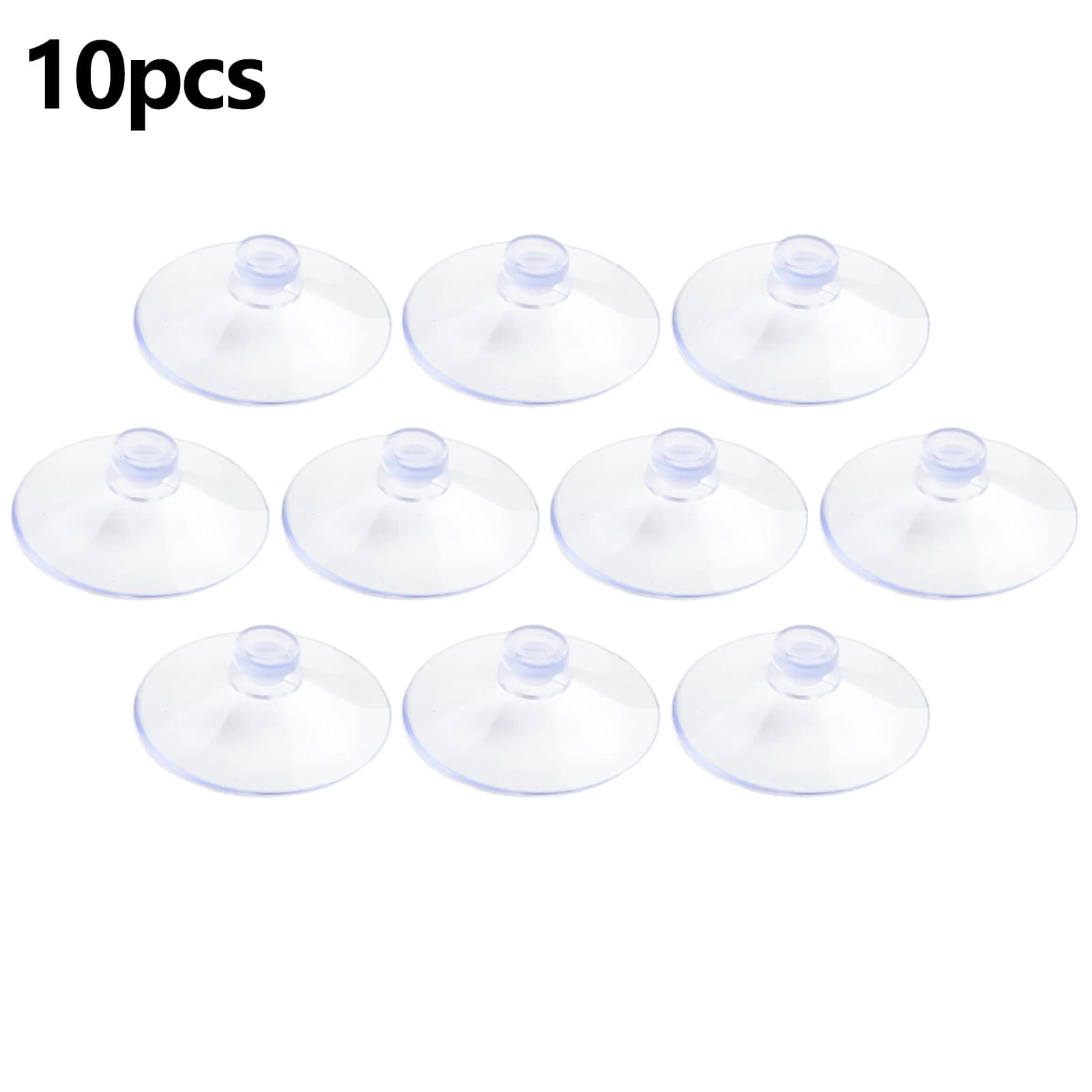 Set di 10 Ganci a Ventosa Trasparenti, Design Rimovibile Pratico per Pareti in Vetro di Cucina e Bagno