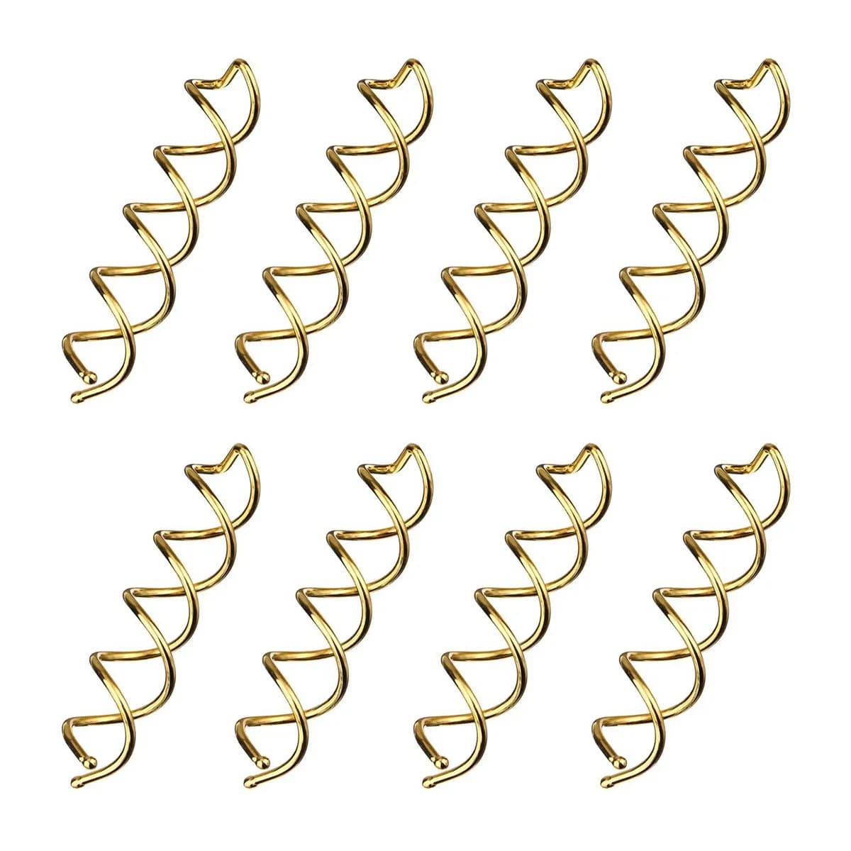 20Pcs Gold Spiral Hair Pins Ball-Ended Steel Wire Bun Clips for Comfortable Scalp-Friendly Styling Work School Wedding Daily Use