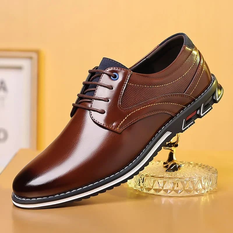 Scarpe con fascia elastica per uomo Scarpe casual di marca Scarpe da uomo in pelle Calzature da uomo d'affari piatte morbide 2024 Scarpe da ginnastica con bocca elastica