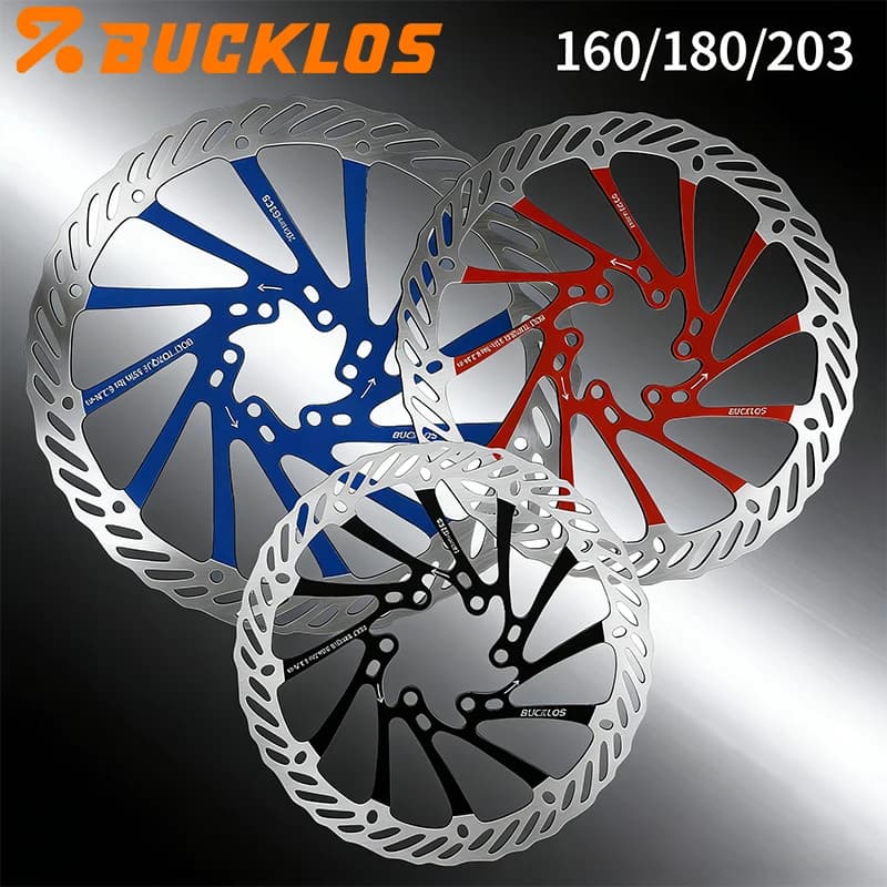 Dischi Freno per Bicicletta BUCKLOS 160mm 180mm 203mm, Rotore Ultraleggero per Freni a Disco Idraulici, Compatibile con SHIMANO