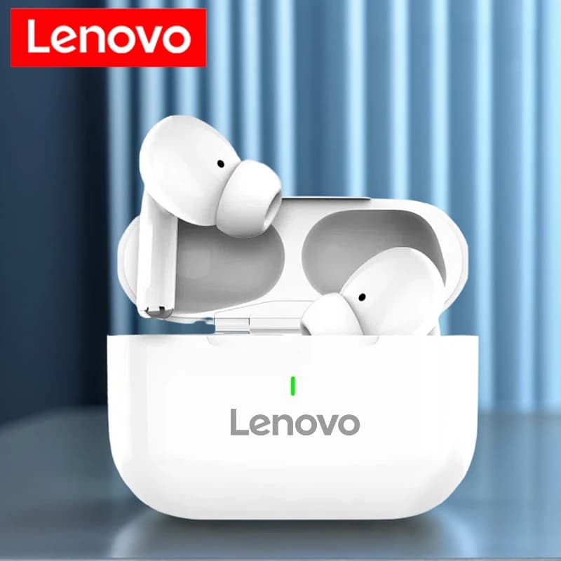 Original Lenovo A7 Wireless Headphones, Bluetooth Headphones, Gaming Headphones, Hi-Fi Sports Headphones with Microphone, Bianche