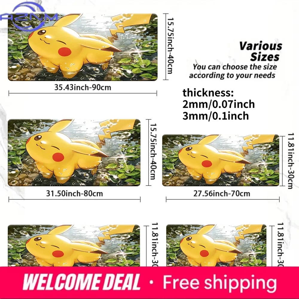 Tappetino da Scrivania Antiscivolo Lavabile con Pikachu in Acqua